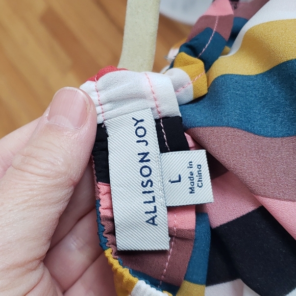 New! Allison Joy for Evereve striped cami tank multicolored - Picture 6 of 10